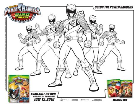 dino charge power rangers coloring pages