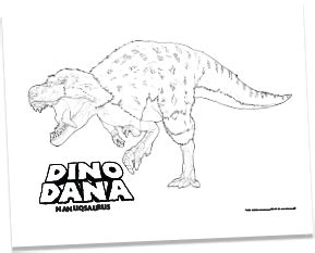 dino dana coloring pages