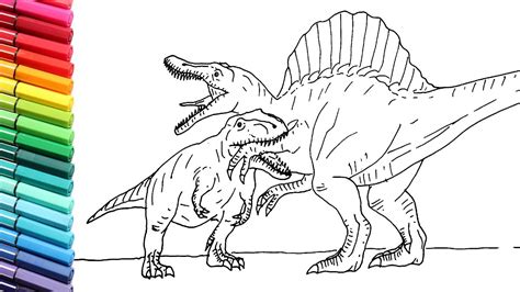dinosaur battle coloring page