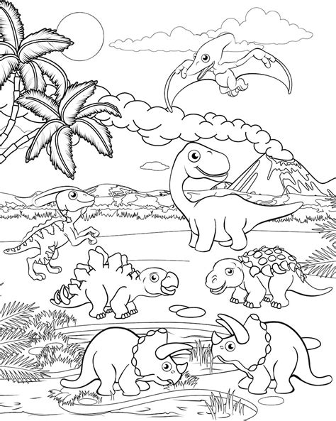 dinosaur coloring page pdf