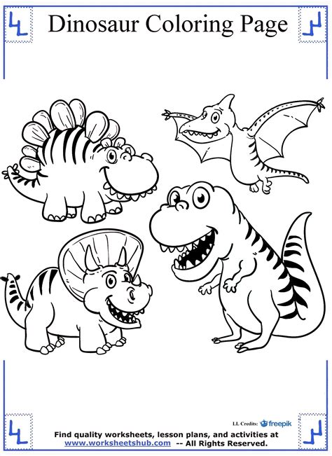 dinosaur colouring worksheet
