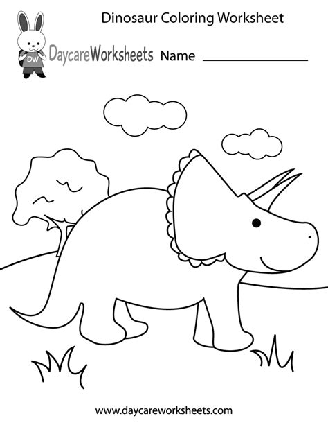 dinosaur colouring worksheet