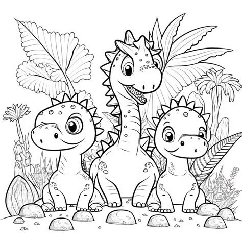 dinosaur free colouring pages