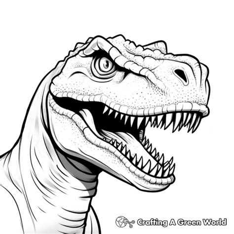 dinosaur head coloring page