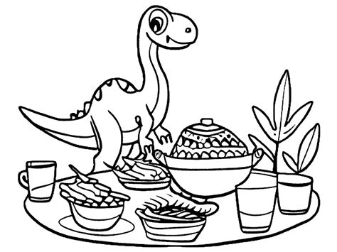 dinosaur thanksgiving coloring pages