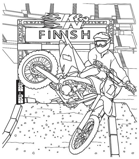 dirt bike coloring page