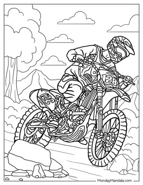 dirt bike coloring pages pdf