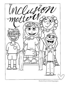 disability awareness inclusion coloring pages