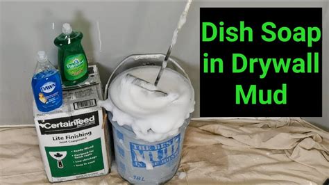 dish soap in drywall mud