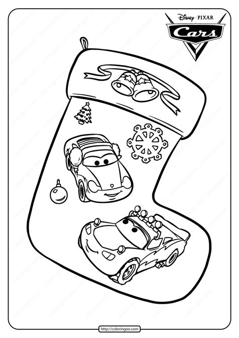 disney cars christmas coloring pages