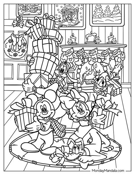 disney christmas coloring pages for adults