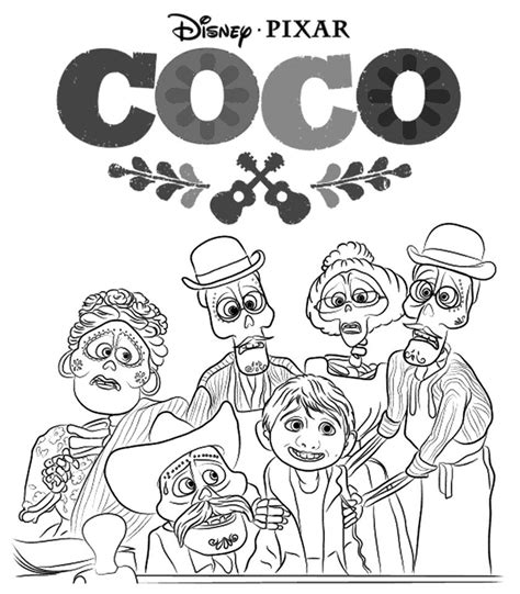 disney coco coloring pages