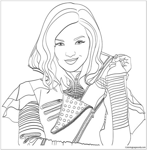 disney descendants coloring pages