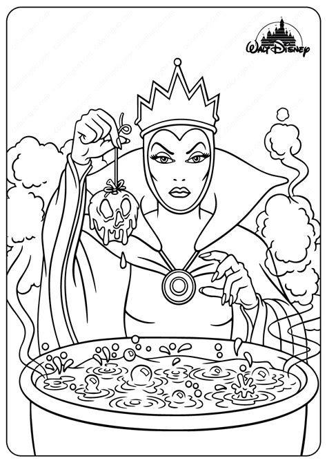 disney evil queen coloring pages