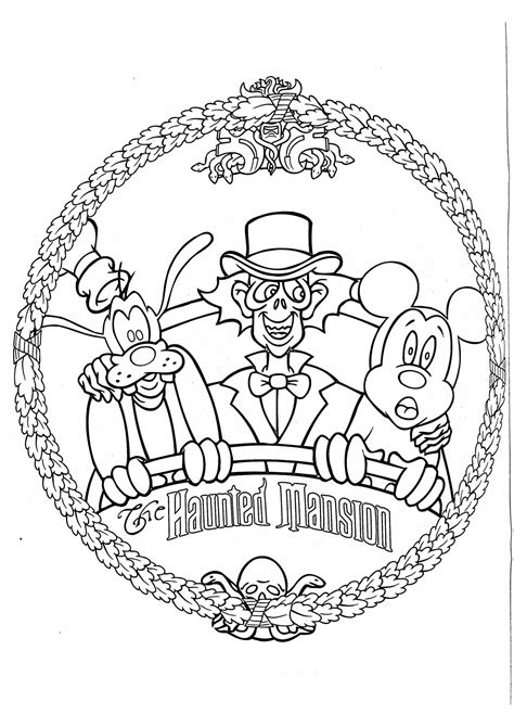 disney haunted mansion coloring pages