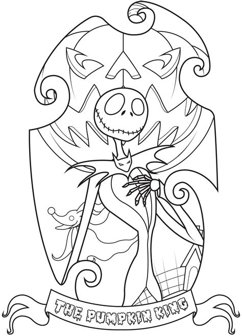 disney nightmare before christmas coloring pages