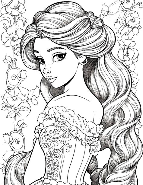disney princess coloring pages for adults