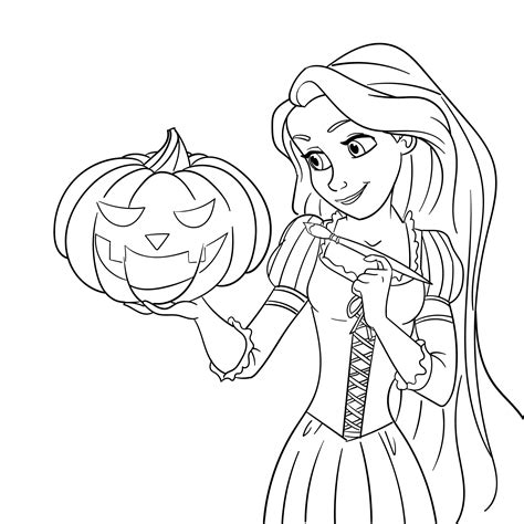 disney princess halloween coloring pages