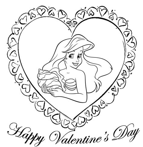 disney princess valentines day coloring pages