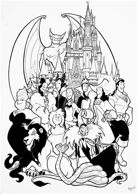 disney villains coloring sheets