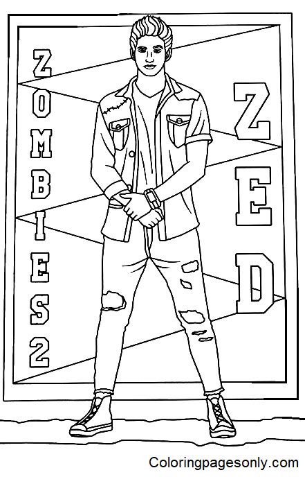 disney zombie coloring pages