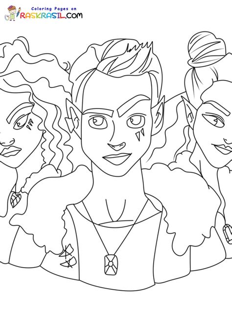 disney zombies 2 coloring pages