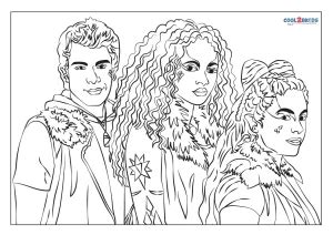 disney zombies 2 werewolf coloring pages