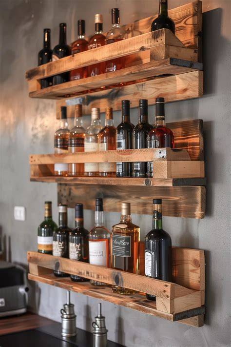 diy bar shelving