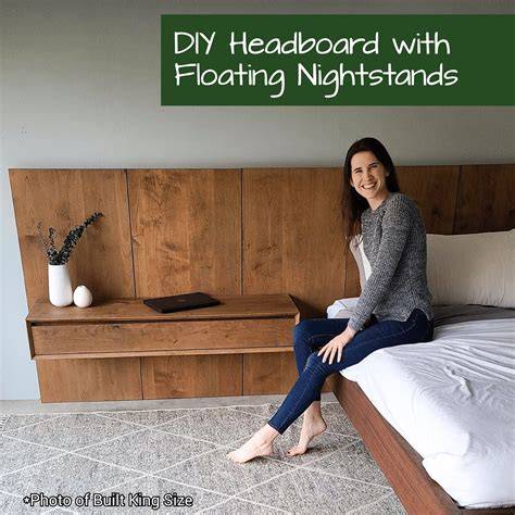 diy floating headboard with nightstands