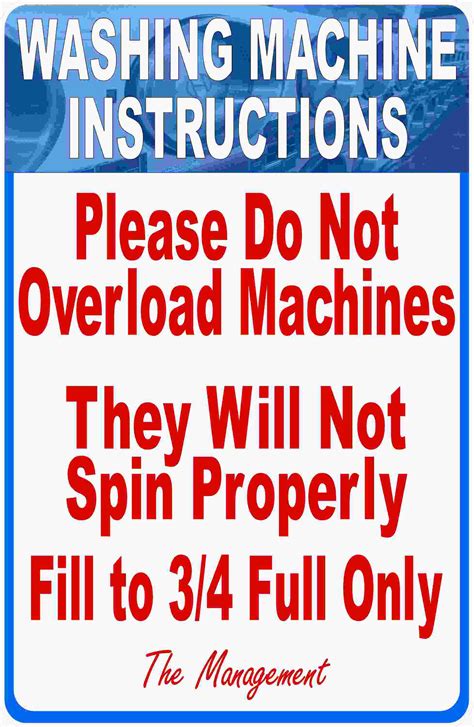 do not overload washing machine