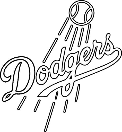 dodgers coloring pages