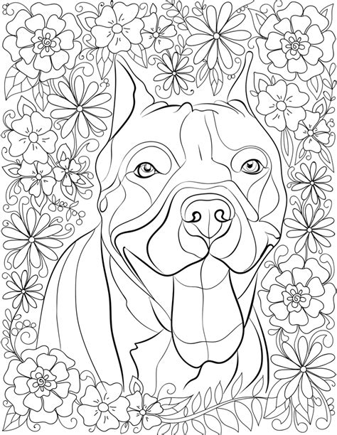 dog coloring pages for adults