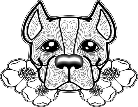 dog coloring pages for adults printable