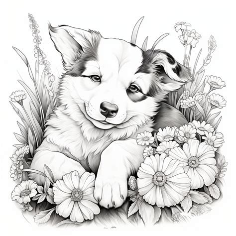 dog coloring sheets for adults