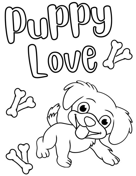 dog colouring printable