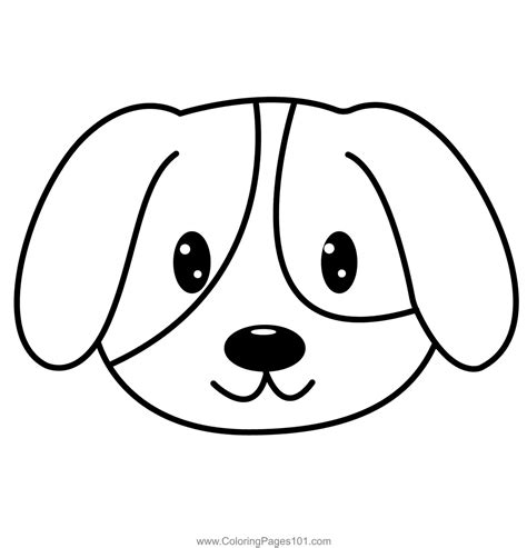 dog face coloring page
