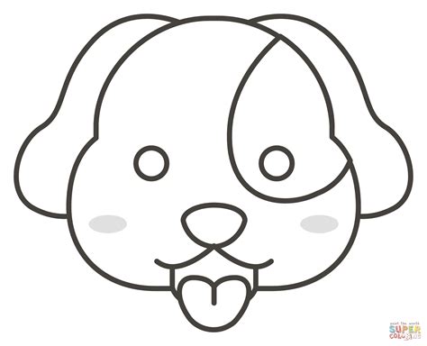 dog face coloring sheet