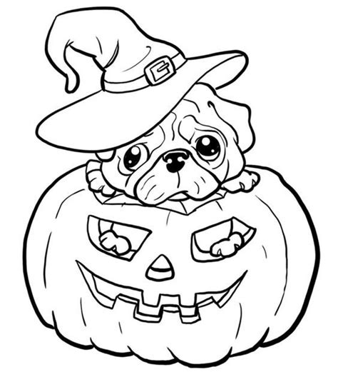 dog halloween coloring pages