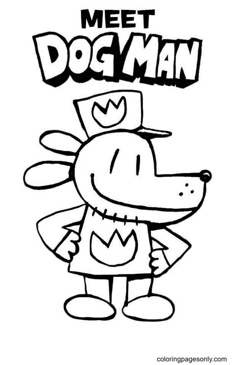 dog man book coloring pages