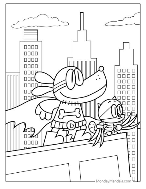 dog man coloring pages pdf