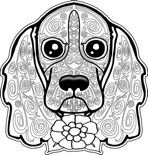 dog mandala coloring pages