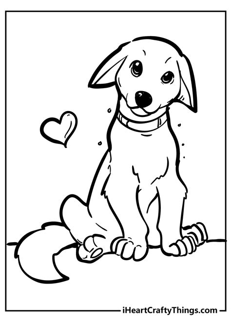 dog to colour and print
