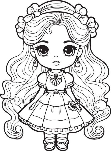 doll colouring pages
