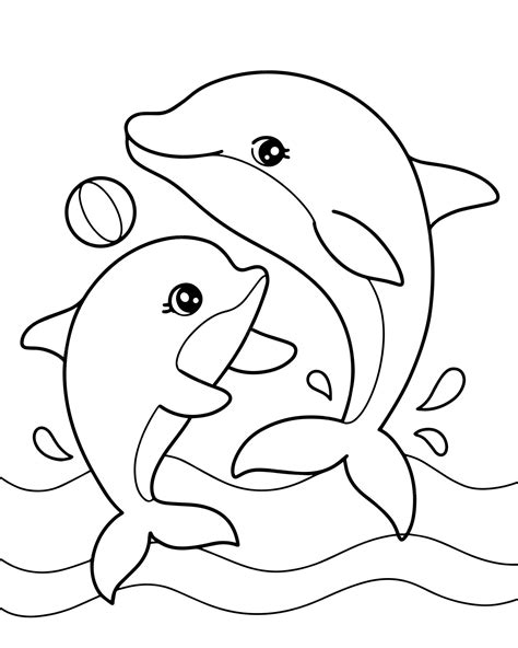 dolphin pictures to color