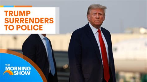 donald trump surrenders to police
