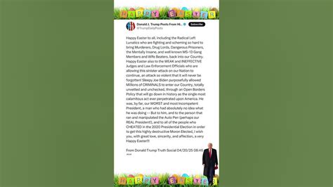 donald trump twitter easter