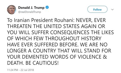 donald trump twitter iran
