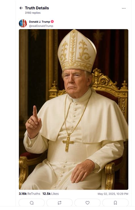 donald trump twitter pope