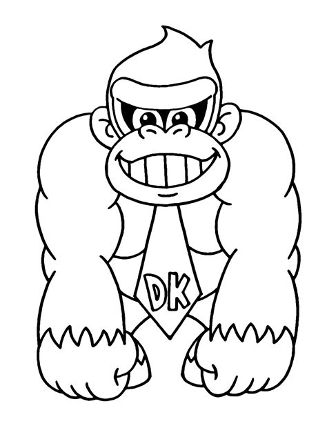 donkey kong coloring pages