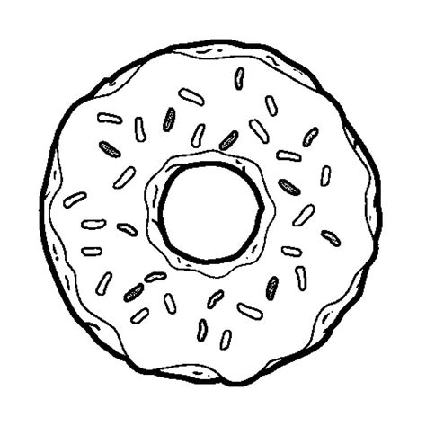 donut coloring page pdf